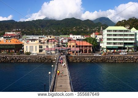 Roseau, Dominica - April 10, 2012: Dominica Is An Island Country In The West Indies With A Capital C