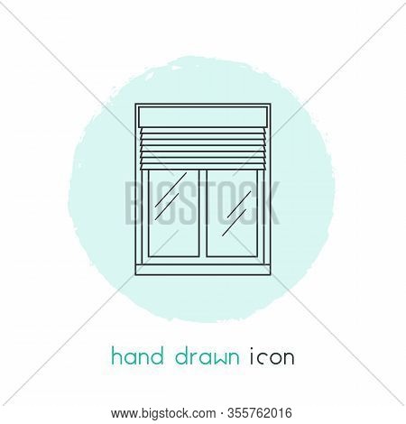 Window Siding Icon Line Element. Vector Illustration Of Window Siding Icon Line Isolated On Clean Ba