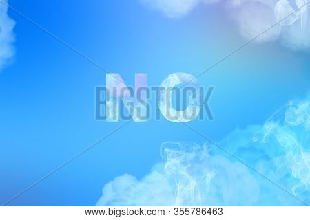 No Cloud Word Written In Blue Sky. Refuce Or Quit Concept