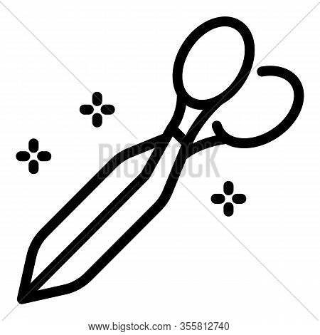 Scissors Shoe Repair Icon. Outline Scissors Shoe Repair Vector Icon For Web Design Isolated On White