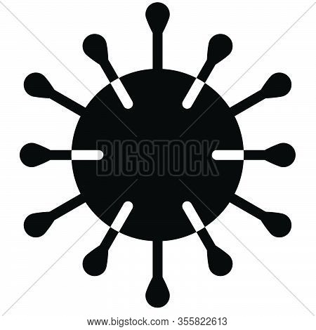 Hiv Or Aids Vector Illustration, Solid Design Icon