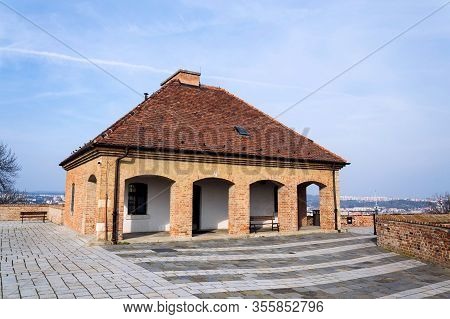 Beautiful Spilberk Castle Exterior, Brno, Southern Moravia, Czech Republic, Sunny Day