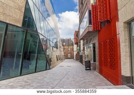 Groningen, Netherlands - March 14, 2020: Empty Street At The Forum In The Historic Center Of Groning