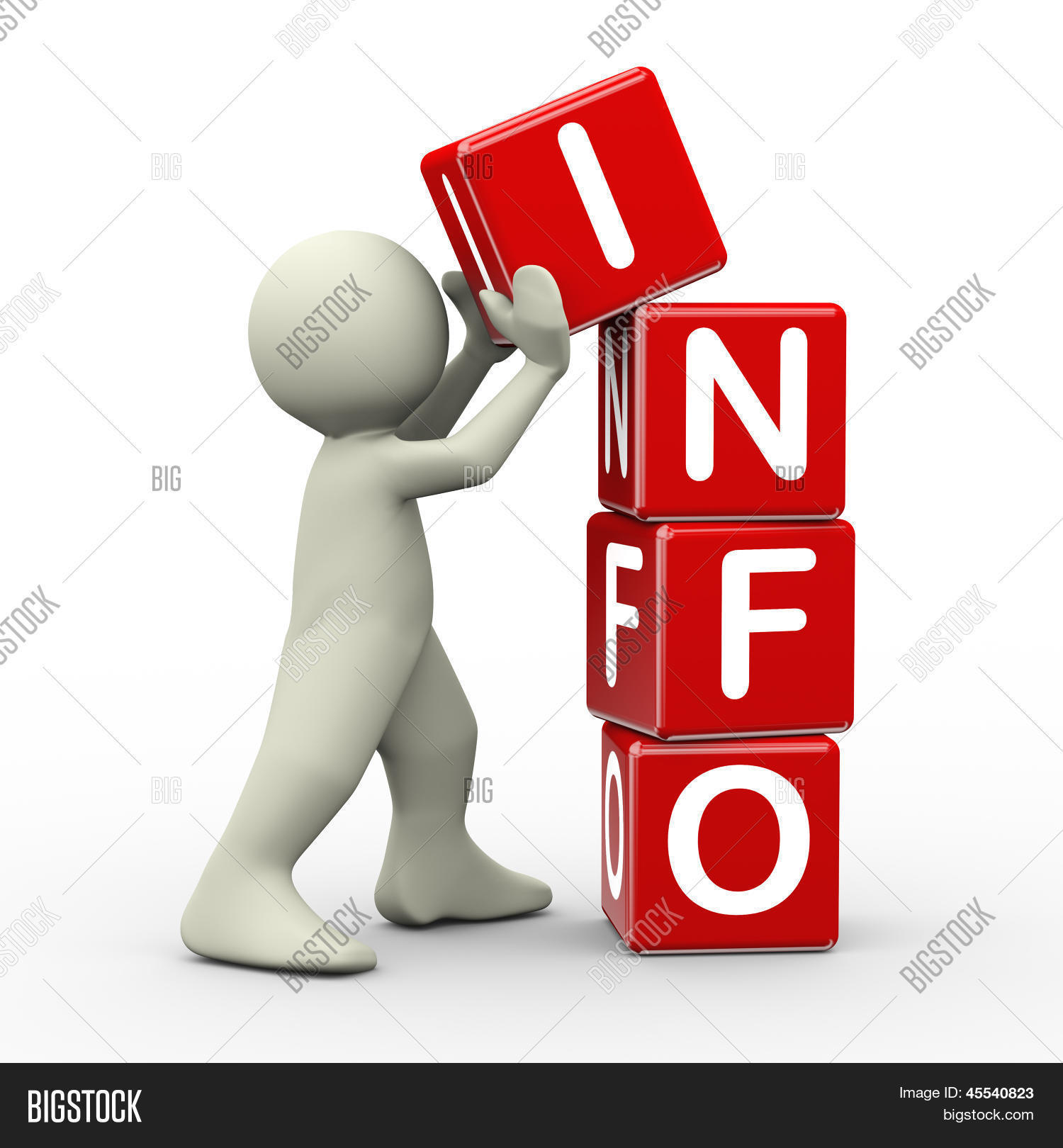 3D Man Placing Info Image & Photo (Free Trial) | Bigstock