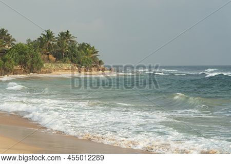 Sri Lanka Ocean Beach Landscape, Koggala Village