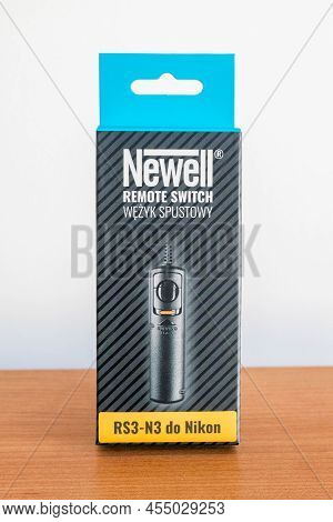 Pruszcz Gdanski, Poland - May 18, 2022: Box Of Newell Remote Switch Rs3-n3 For Nikon Cameras.