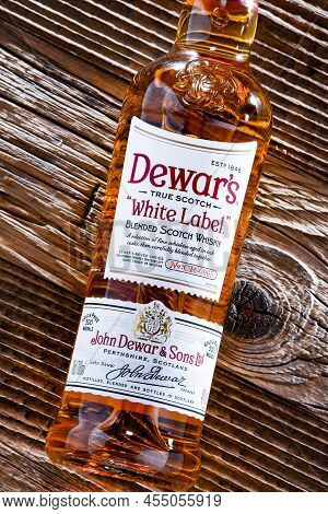 Bottle Of Dewars Blended Scotch Whisky
