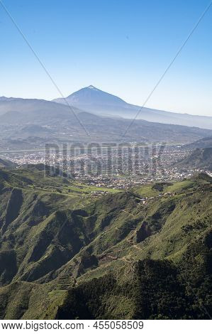 Panoramic View On Green Mountains Of Anaga National Park, North Of Tenerife, Canary Islands, Spain
