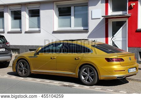 Bottrop, Germany - September 20, 2020: Volkswagen Arteon Compact Executive Car Parked In Germany. Th