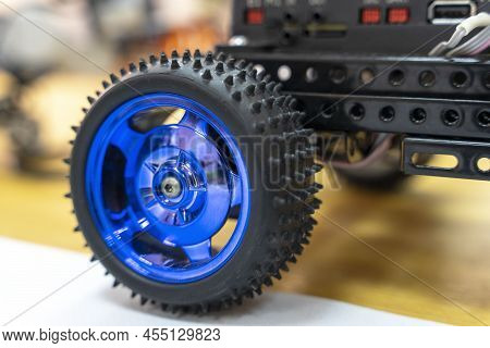 Programmable Childrens Robot Car In The Form Of A Platform On Wheels