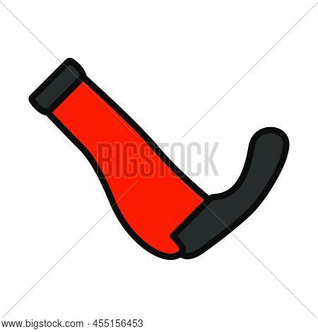 Bike Grips Icon. Editable Bold Outline With Color Fill Design. Vector Illustration.