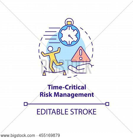 Time-critical Risk Management Concept Icon. Prioritizing Hazards Abstract Idea Thin Line Illustratio
