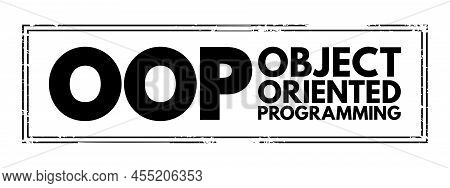 Oop Object-oriented Programming - Based On The Concept Of Objects, Which Can Contain Data And Code, 