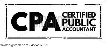 Cpa Certified Public Accountant - Designation Provided To Licensed Accounting Professionals, Acronym