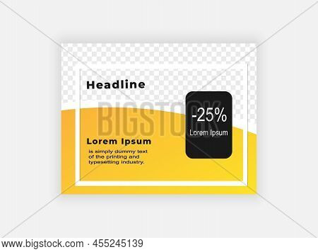 Yellow Business Brochure Template, For Flyer Design.