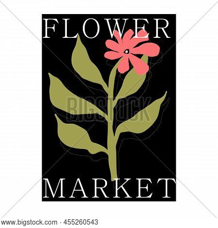 Colorful Abstract Scandinavian Floral Shapes Poster Design For Art And Music Event