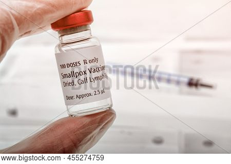 Bottle Of Smallpox Vaccine To Protect Against Monkeypox (artistic Rendering)