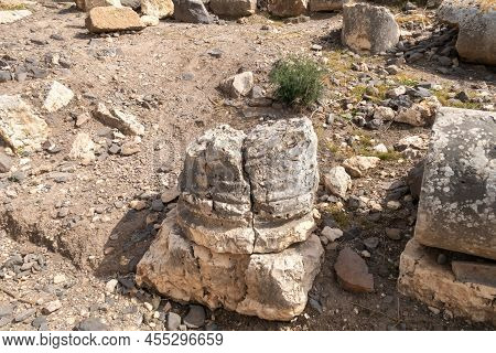 The Ruins Of A 4th Century Ad Synagogue Located Near On Mount Arbel, Located On The Coast Of Lake Ki