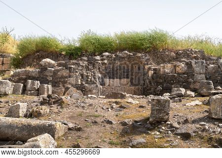 The Ruins Of A 4th Century Ad Synagogue Located Near On Mount Arbel, Located On The Coast Of Lake Ki