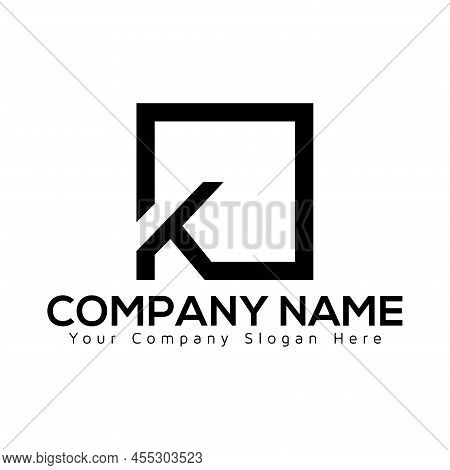 K Box Letter Logo Design And Vector Template. K Logo