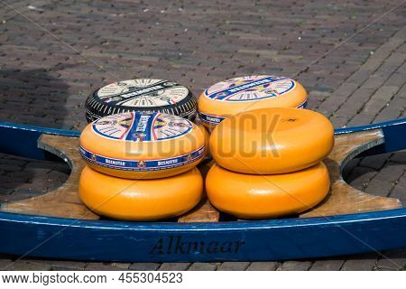Alkmaar, Netherlands. June 2022. The Traditional Cheese Market In Alkmaar.