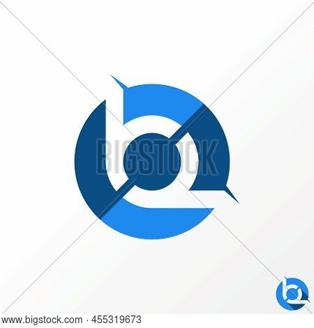Letter Or Word Bp Or Pb Cutting Font On Circle Block And Flip Image Graphic Icon Logo Design Abstrac