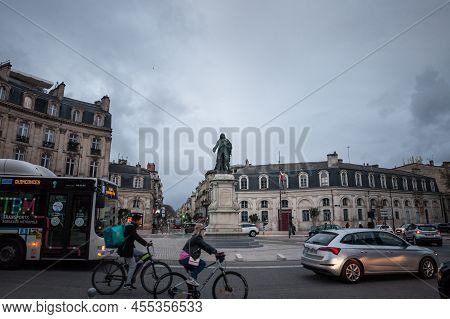 Bordeaux, France - February 24, 2022: Selective Blur On The Louis Urbain De Tourny On Place De Tourn