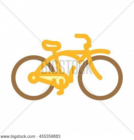 Cruiser Bike Color Icon Vector. Cruiser Bike Sign. Isolated Symbol Illustration