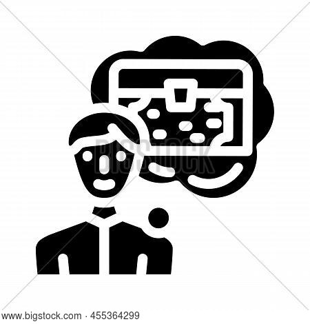 Thoughts Of Treasure Glyph Icon Vector. Thoughts Of Treasure Sign. Isolated Contour Symbol Black Ill
