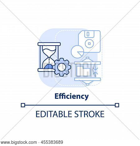 Efficiency Light Blue Concept Icon. Code Execution. Feature Of Programming Languages Abstract Idea T