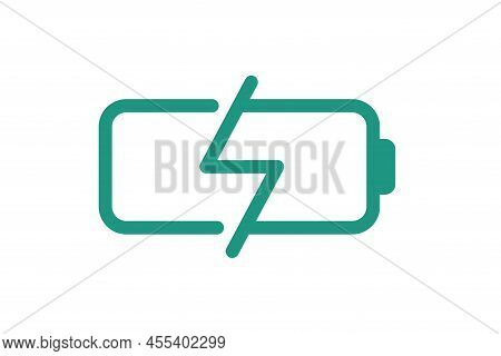Fast Electric Charging Battery Icon. Quick Electrical Power Accumulator Charger Symbol. Speed Electr