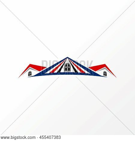 Very Unique But Simple Three Roof House In 3d With Windows Image Graphic Icon Logo Design Abstract C