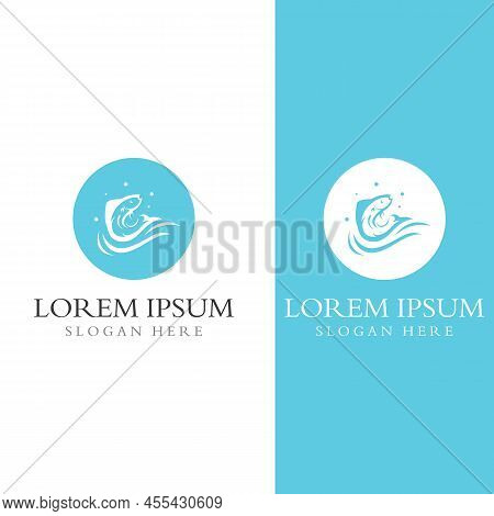 Fish Logo, Fishinghook, Fish Oil And Seafood Restaurant Icon. With Vector Icon Concept Design Illust