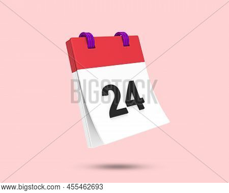Calendar 3d Icon. Monthly Calendar And Schedule Plan Tent 3d Symbol. Event Or Holiday Planning Conce