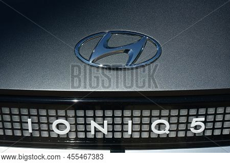 Bucharest, Romania - May 20, 2020: A Hyundai Ioniq 5 Electric Car. This Image Is For Editorial Use O