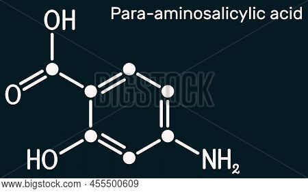 4-aminosalicylic Acid, Para-aminosalicylic Acid Or Pas Molecule. It Is Antibiotic Used To Treat Tube
