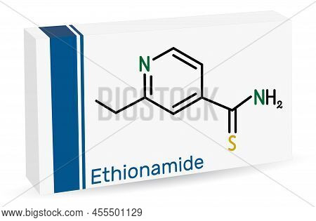 Ethionamide Molecule. It Is Antitubercular Agent, Antibiotic, Used To Treat Tuberculosis. Skeletal C