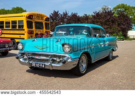 1957 Chevrolet Bel-air Classic American Car In Rosmalen, The Netherlands - May 10, 2015