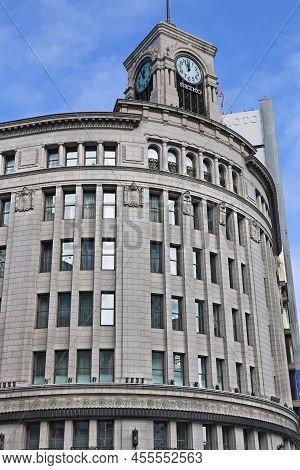 Tokyo, Japan - December 1, 2016: Wako Department Store In Ginza District Of Tokyo, Japan. The Buildi