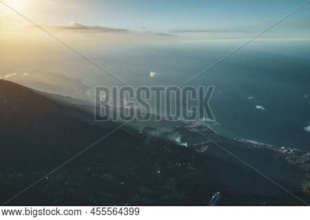Panoramic View From The Top Of Avila Mountain In Galipan, Facing The Caribbean Sea La Guaira, In War