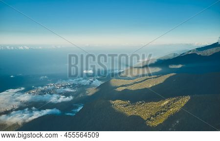 Panoramic View From The Top Of Avila Mountain In Galipan, Facing The Caribbean Sea La Guaira, In War