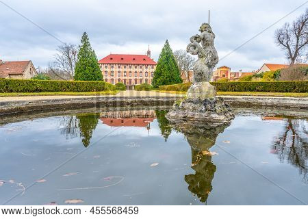 Libochovice Chateau - Baroque Historical Building With Beautiful Park Located In Central Bohemian Up