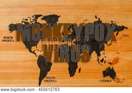 Monkeypox Outbreak Concept. Monkeypox Is Caused By Monkeypox Virus. Smallpox Is A Viral Zoonotic Dis
