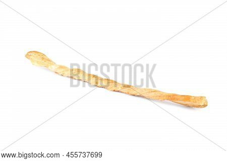 Delicious Grissino Isolated On White. Crusty Breadstick