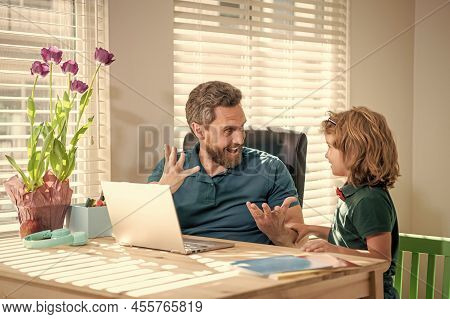 Online Education On Laptop. Homeschooling And Estudy. Back To School.