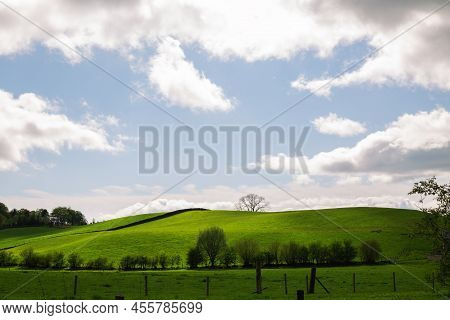 Landscape Morning View Of English Lake District National Park Near Hartsop Cumbria England United Ki