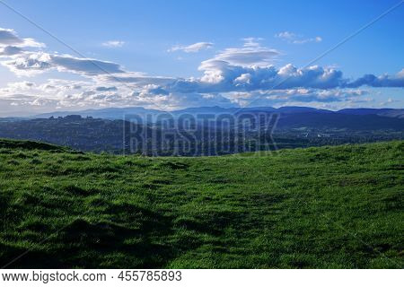Landscape Morning View Of English Lake District National Park Near Hartsop Cumbria England United Ki