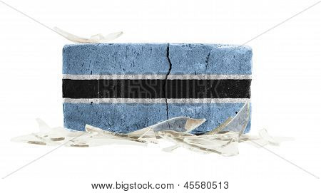 깨진 유리, 폭력 개념 벽돌