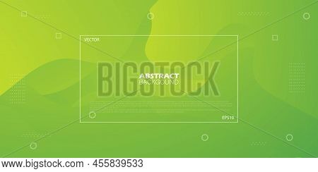 Modern Dynamic Style Banner Design From Fruit Concept. Yellow And Green Elements With Fluid Gradient