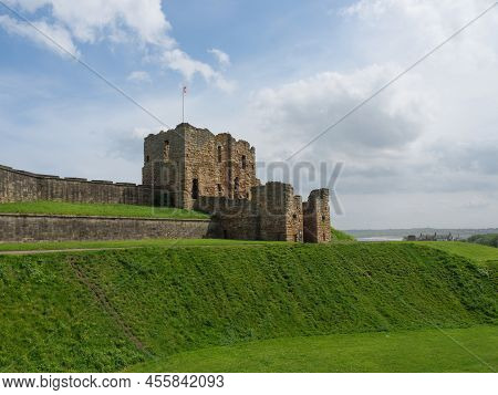 Tynemouth at the north sea in england